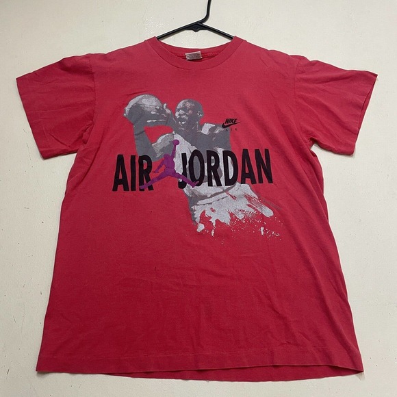 vintage 90s 1991 NIKE AIR JORDAN HARE T SHIRT YOUTH XLARGE SPACE